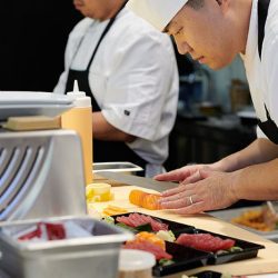 Food and prep at Umi Sushi